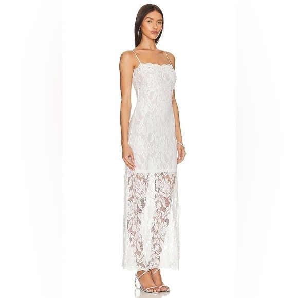 HEMANT & NANDITA Reet Midi Dress In Off White - Picture 5 of 13